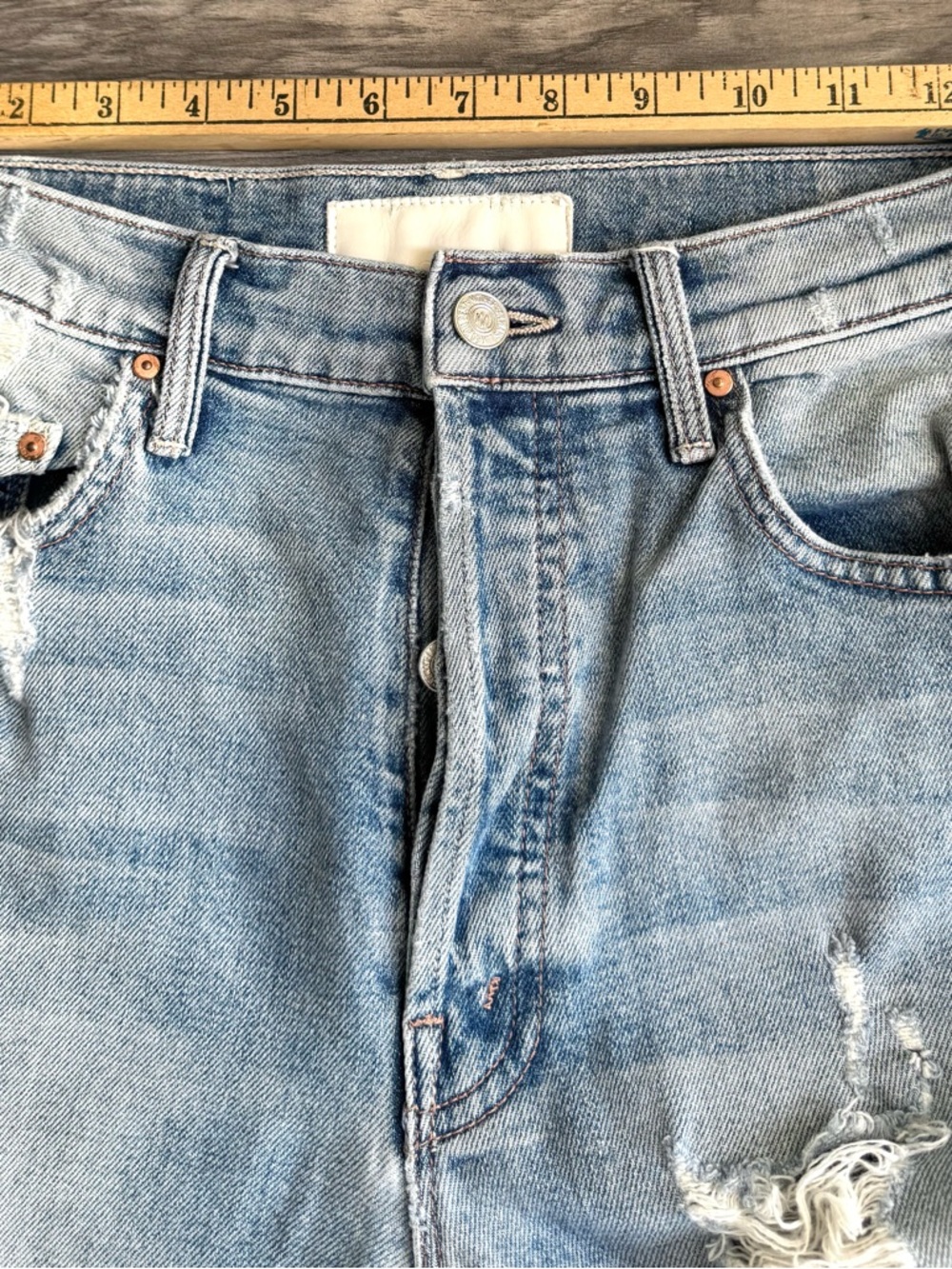 Mother Superior Tomcat Ankle Quite Contrary Wash Distressed Jeans sz 26 - Picture 2 of 11